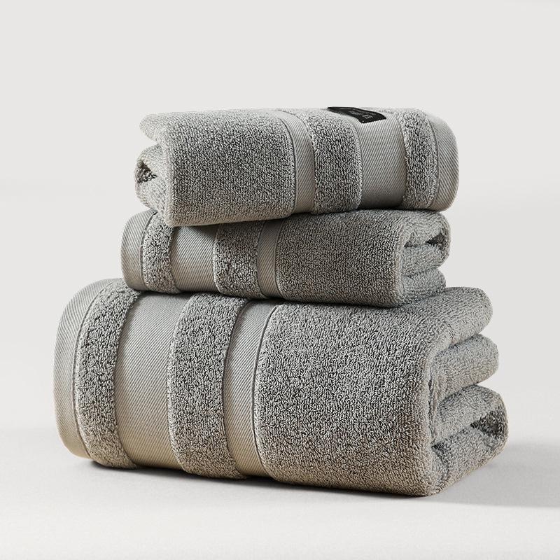 Premium All-Cotton Bath Towel: Thick, Soft, Absorbent, Antibacterial, Embroidered for Household and Hotel Use