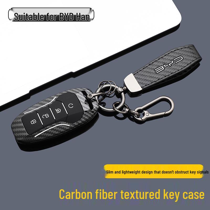 BYD Han DMi Elite & Han L EV Key Case with Card Holder & Buckle for Honor Edition