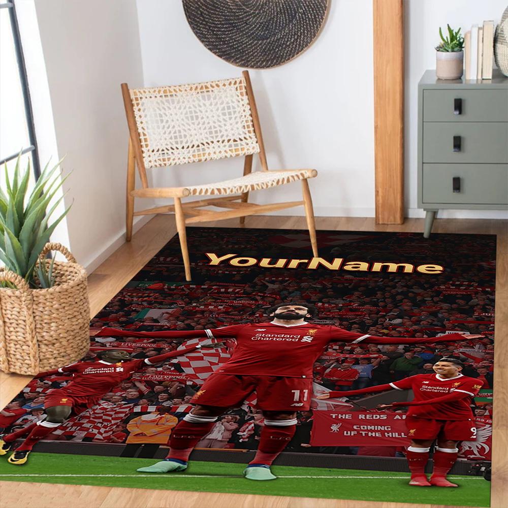 Liverpool Customize Text Floor Mat Perfect for Study room Living Rooms Game Room Dormitory Antislip Carpet Office home decor Birthday/Christmas Gift