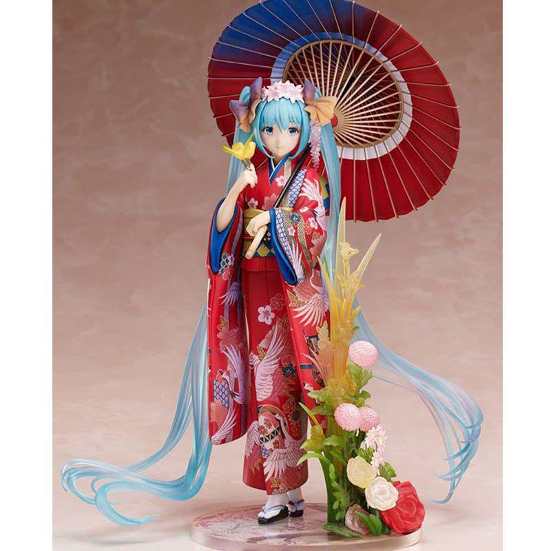 Atemberaubende Anime Stronger Hatsune Miku Kimono Yukata Hanairogoromo PVC Actionfigur