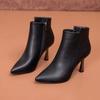 Fashion Booties Office Non Slip Zip Moccasin Footwear Women's Ankle Boots Comfortable and Elegant Trend 2025 Y2k Chic Female Short Shoes