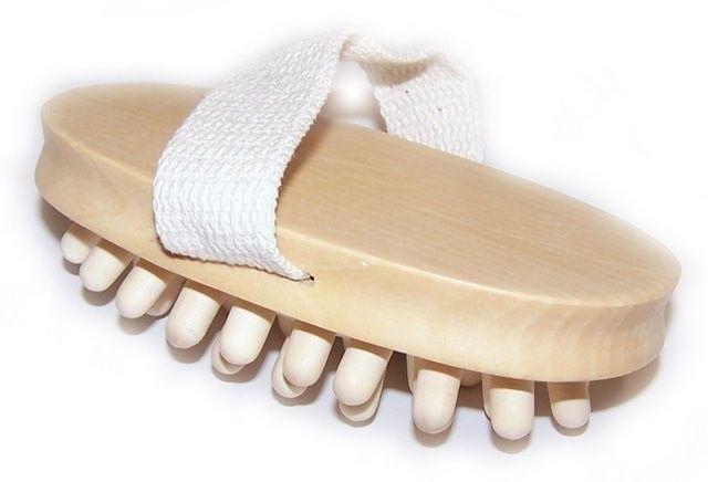 2x Cellulite Massager Wooden Lymphatic Drainage Brush