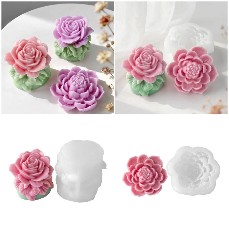 Food Grade Silicone Florals Shaped Candle Making Mould For Home Decoration Craft