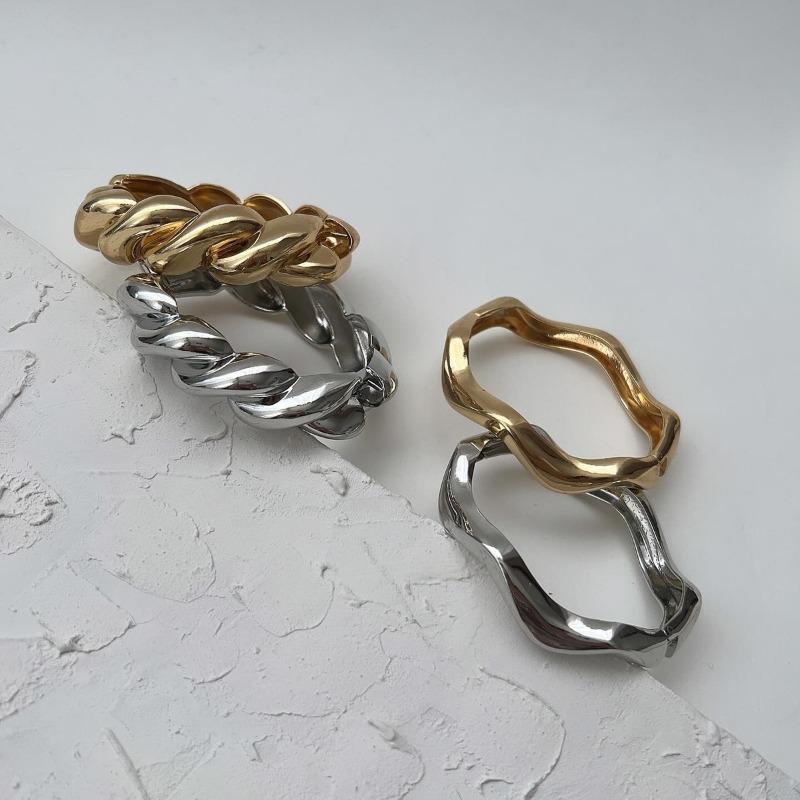 Irregular Alloy Bracelet New Jewelry Women's Simple Personality Circle Electroplating Open Bracelet