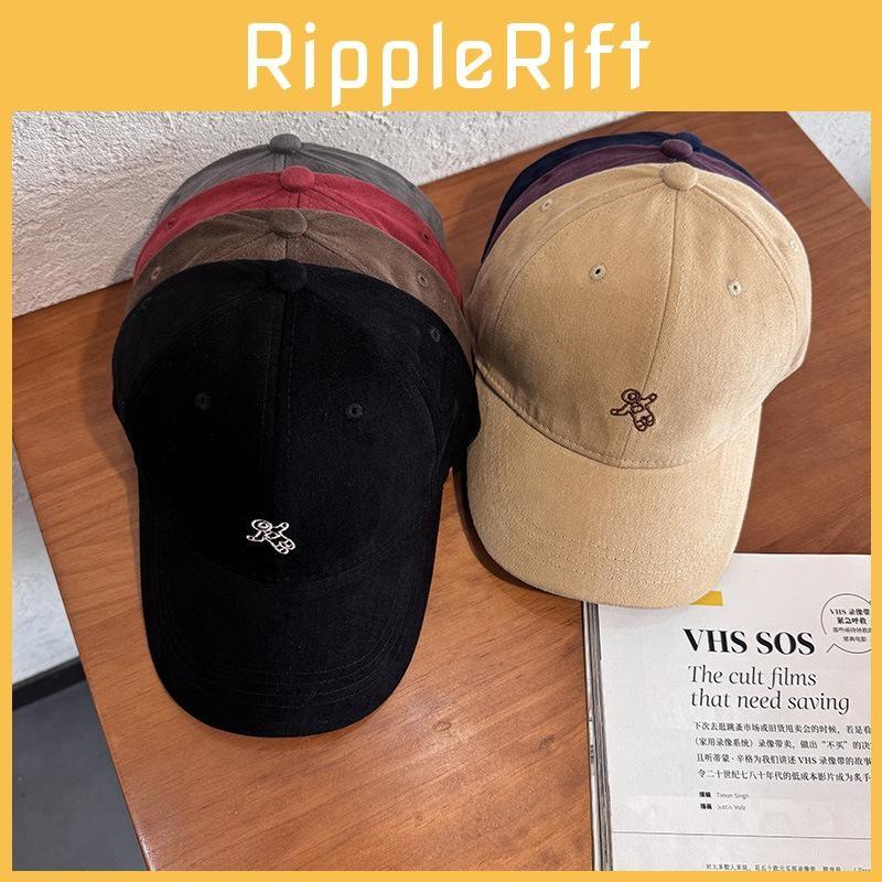 Casual Cotton Twill Embroidered Baseball Hat Sun Protection Cap With Curved Brim