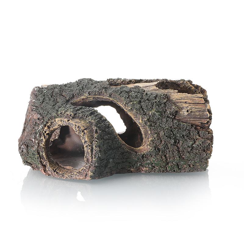 1Pcs Landscaping Aquarium Scenery Resin Crafts Decor Wooden Barrel Wood Tree Debris Escape Bucket Fish Tank Decoration