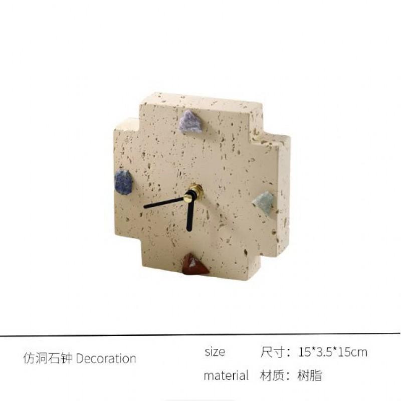 Luxury Modern Office Clock Decor Home Study Bookshelf Desktop