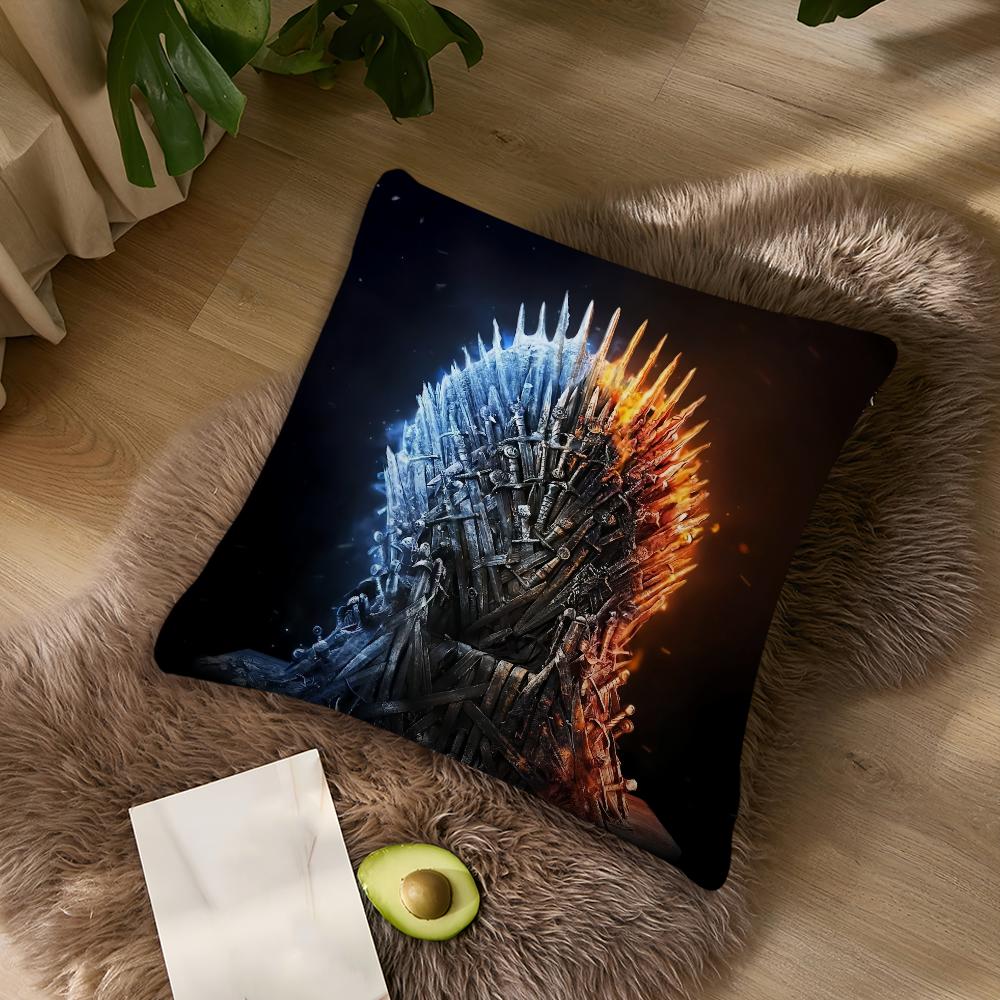 Tv Logo G-Gamees Of Cool Cushion Cover Living Room Headboard Office T-Thrones Cushion Bedroom Cushion Sofa Nap Time Pillow Case