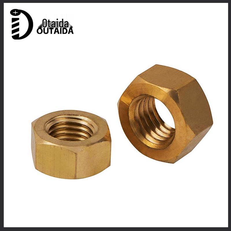 Brass-Copper Hex Set: Nut, Bolt & Cap (M2-M16)
