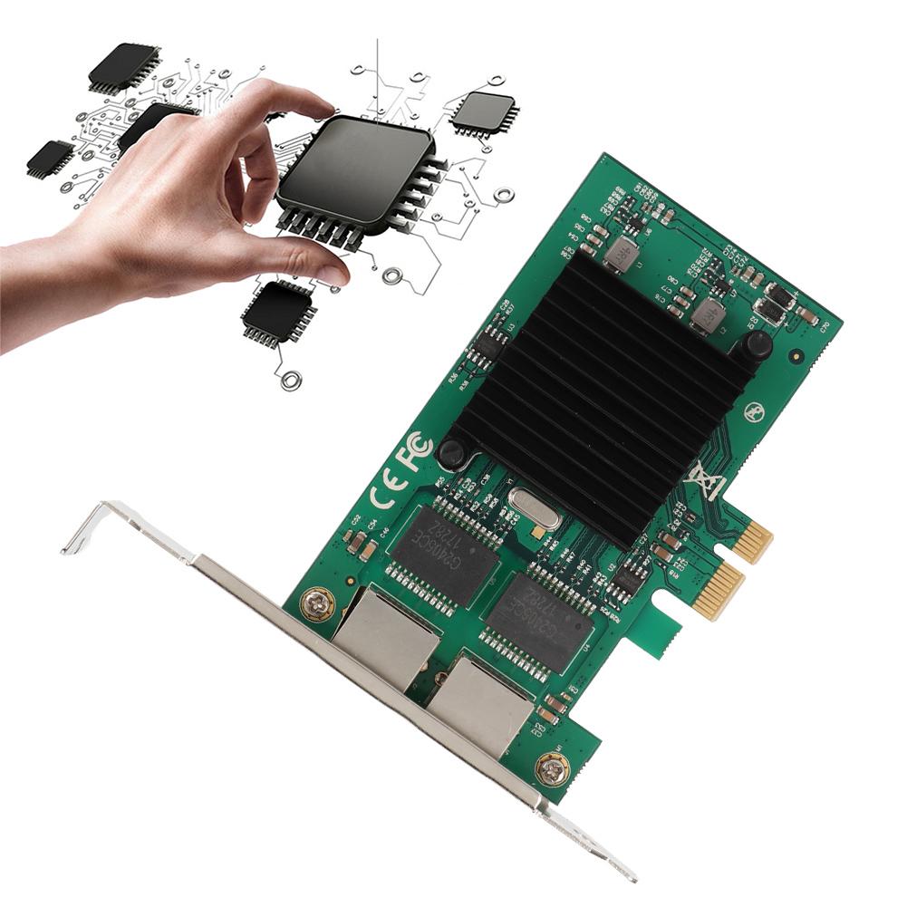 PCI E X1 1000Mbps Double Port Gigabit EtherneT Network Card