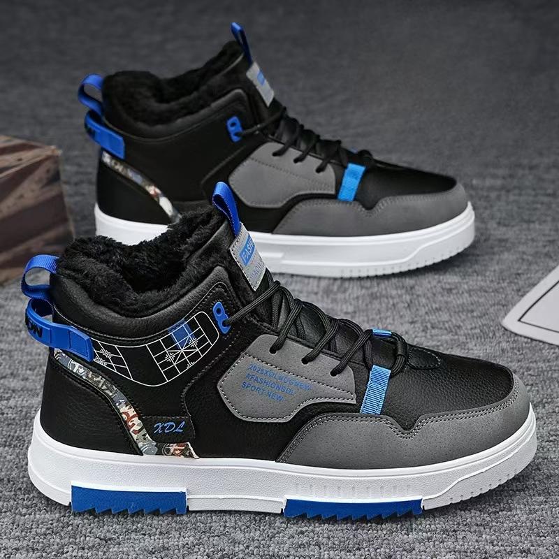 Mens Shoes Fashion High-top Sneakers Winter Plus Velvet Warm Snow Boots for Men Outdoor Casual Sport Shoes Zapatillas De Deporte