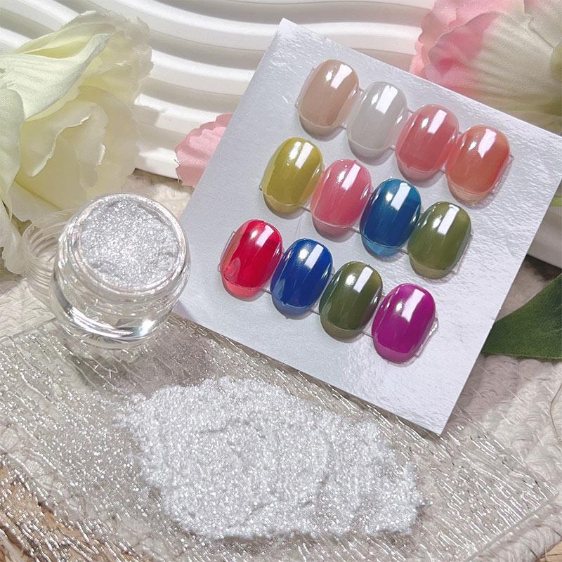 1PCS Nail Plating Crystal Powder Nail Glitter Extreme Light Powder Ultra Bright Moonlight Plating Crystal Magic Mirror Powder