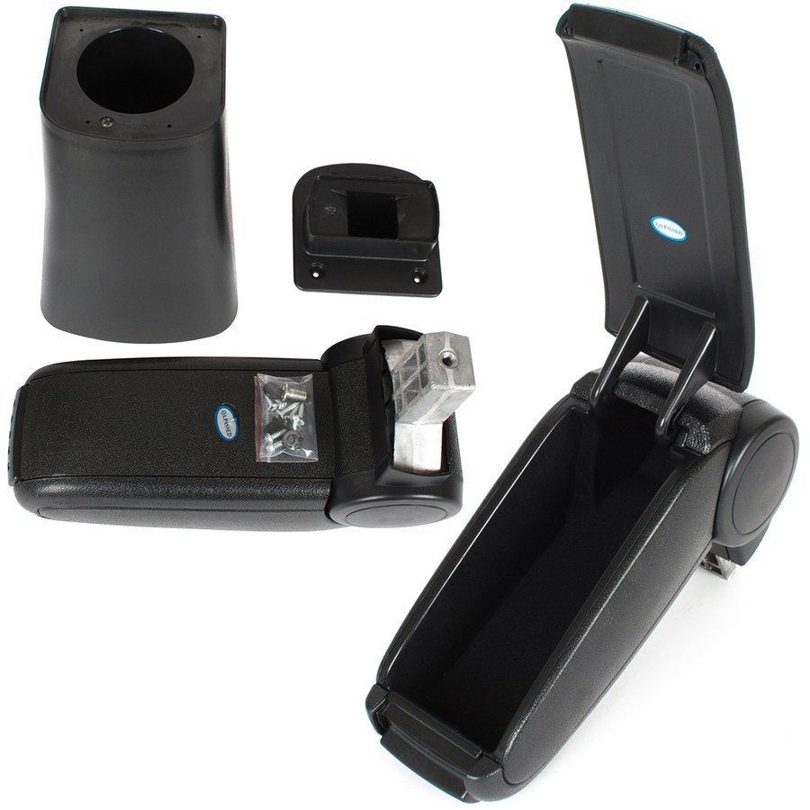 Nissan Micra IV 2010- armrest set BLACK ECO LEATHER + installation kit