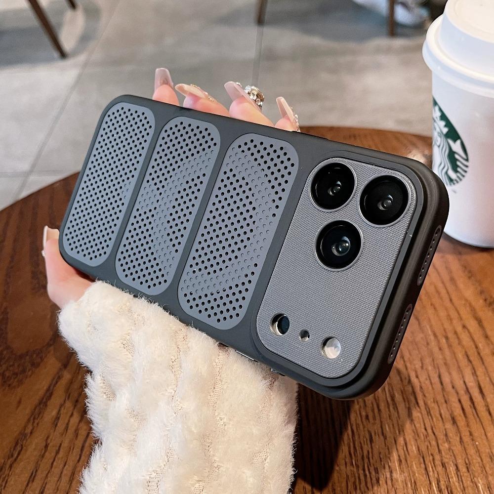 Summer Heat Dissipation for Magsafe Case for iPhone 17 16 15 13 12 Pro Max 14 Plus Ventilate Mesh Magnetic PC Lens Armor Cover