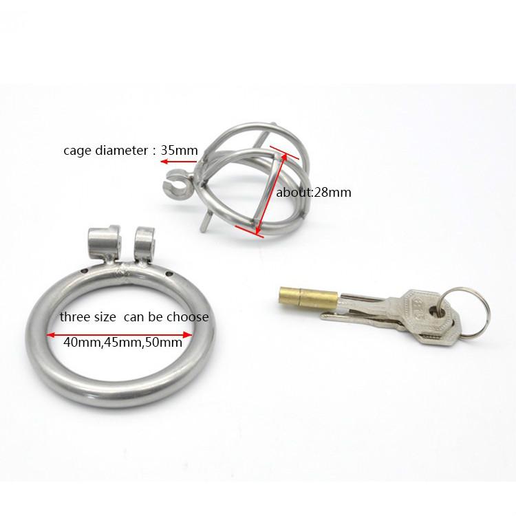 Male Metal Chastity Device Slave Penis Lock Anti-erection Cock Cage Adult Sex Toys for Men