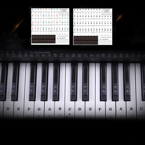 37/49/54/61/88 Key Electronic Piano Music Keyboard Transparent PVC Sticker Decor