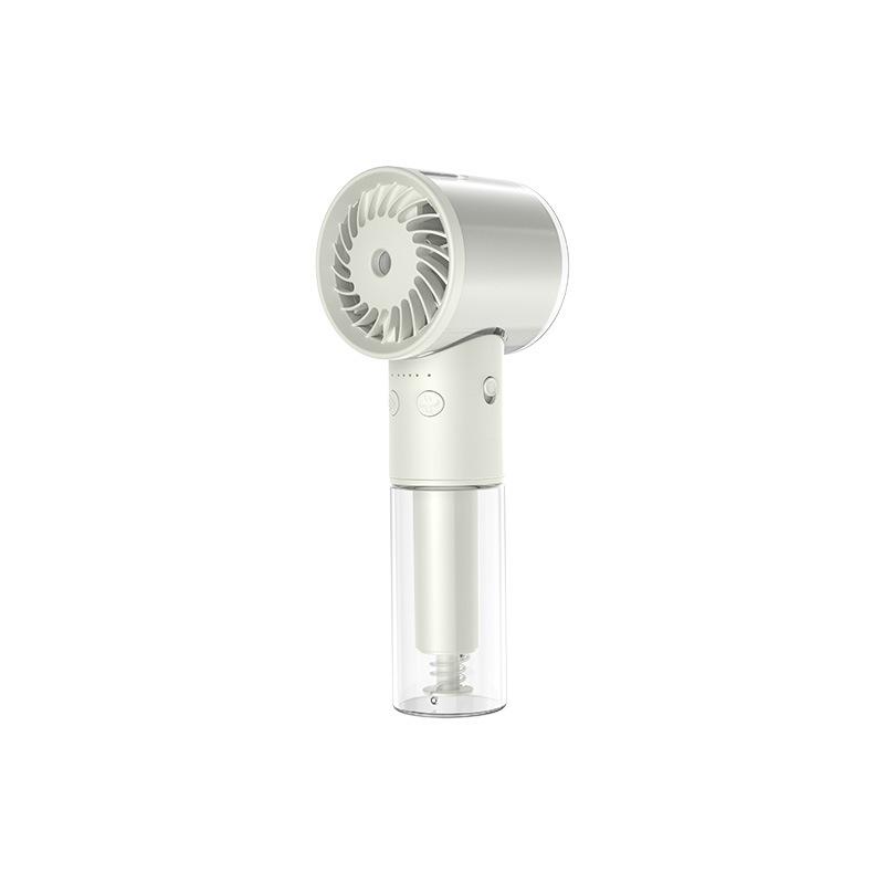 Portable USB Rechargeable Cooling & Humidifying Handheld Desktop Fan with Silent Operation and Spray Function