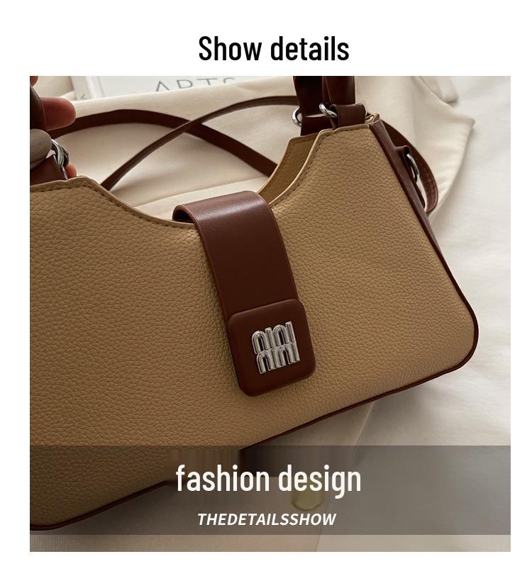 Casual Solid Color Women's Crossbody Bag - New Fashion Versatile Color Block Handbag