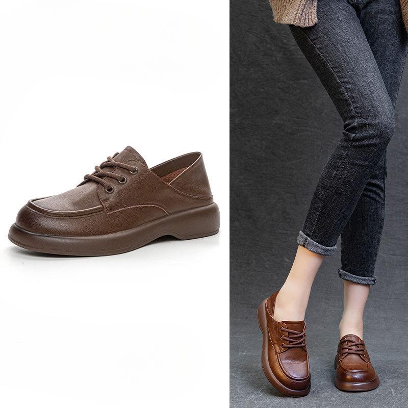 New Retro Loafers Thick-soled Shoes Versatile Women's Shoes
