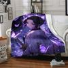 1pc Kochou Shinobu Blanket, Gift, for Men and Women, Soft Blanket, Good for Sofa Bed Couch Travel, Lightweight Flannel Blanket