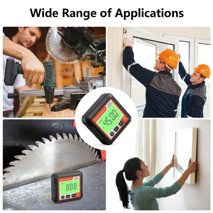 Magnetic Digital Protractor & Inclinometer for Angle and Slope Measurement