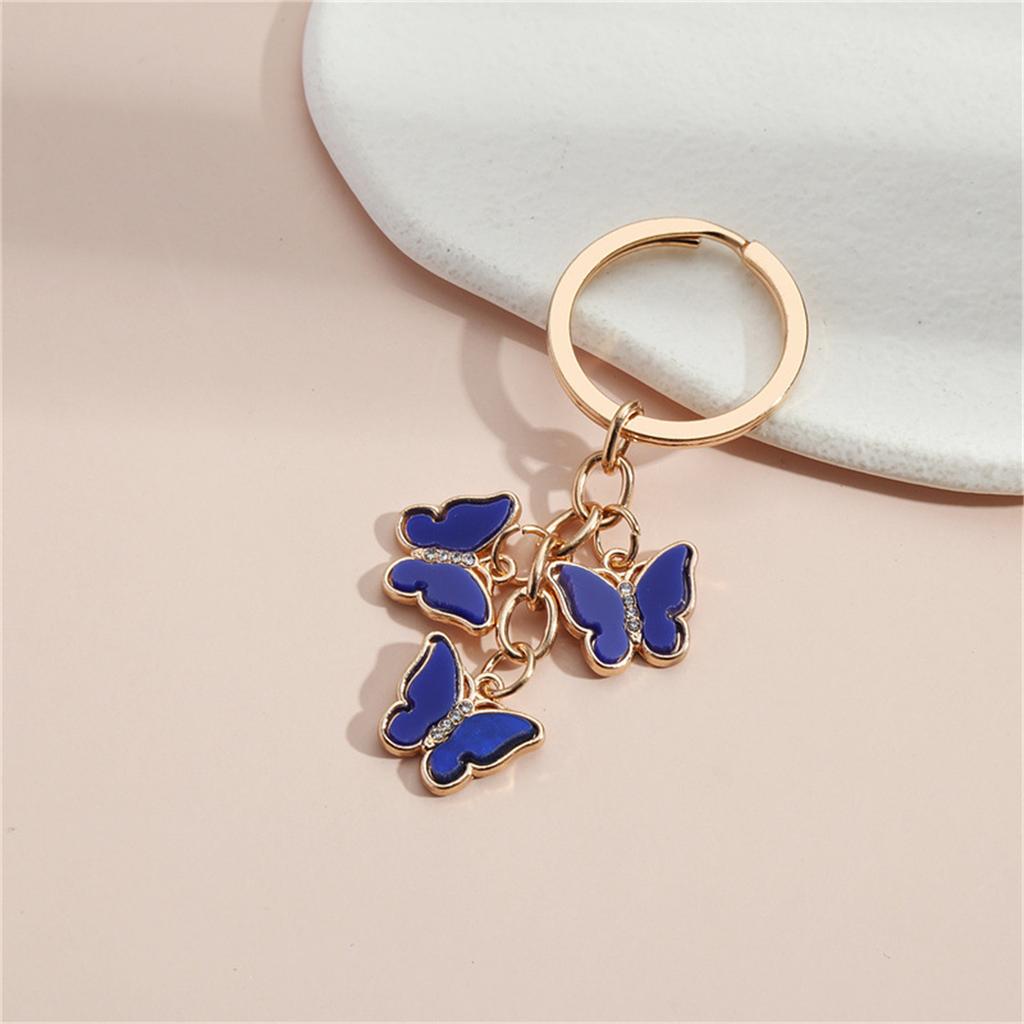 Colorful Butterfly Keychain Pendant Stylish Butterfly Charm Decorations Acrylic Bag Keyring Hanging Ornament Accessories