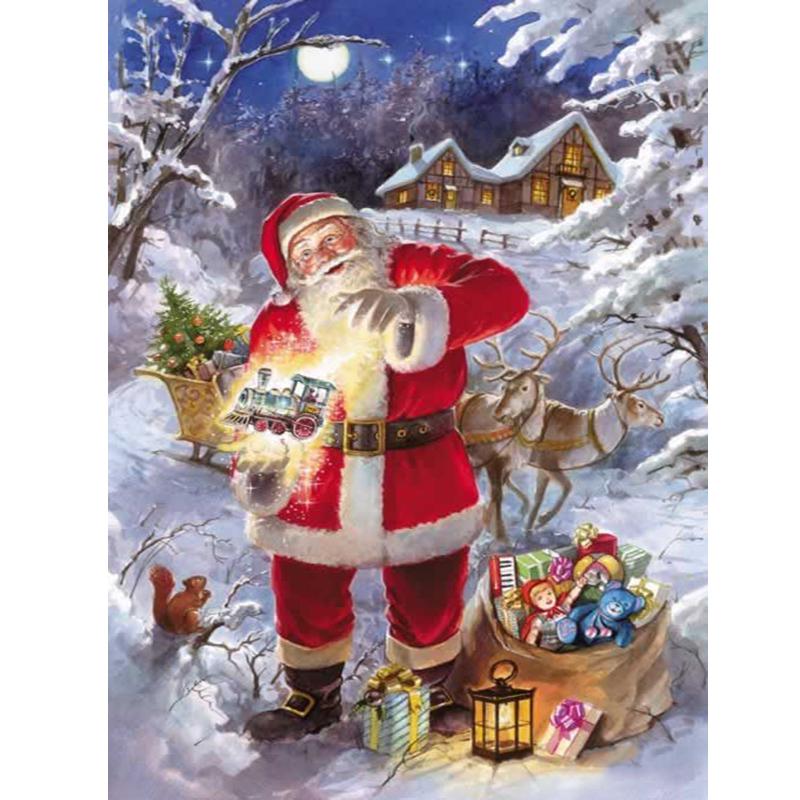 DIY Santa Claus 5D Diamond Painting Full Squrae Drill Cartoon Diamont Embroidery Cross Stitch Kits Gift Home Decor Wall Art