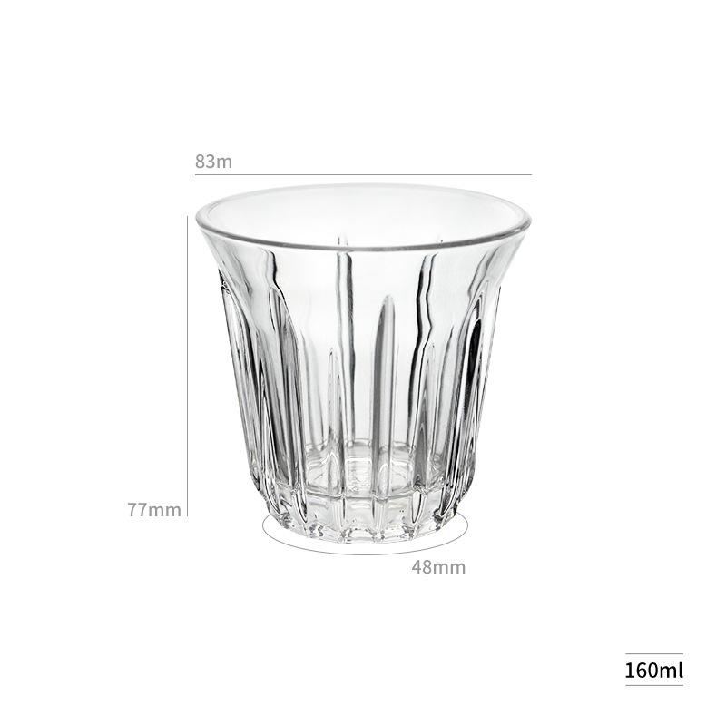 Cross-border High Borosilicate Striped Glass Cup for Coffee and Tea