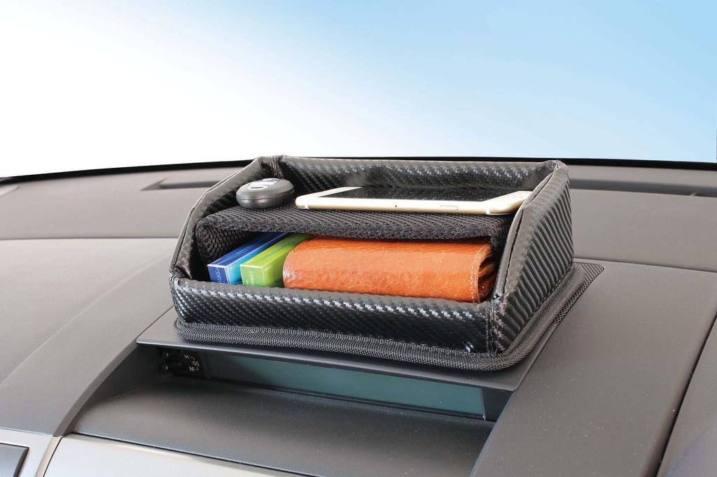 Napolex Fizz Car Dashboard Carbon Fiber Removable Top Easy Cushioned Mesh Material for Shock Smart Storage for Small Car Tray, Look, 2-Tier, Tray,