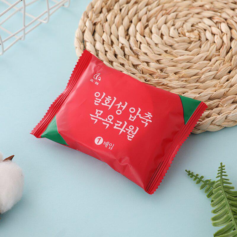 Portable Compressed Pure Cotton Bath Towel - Strong Absorbent, Large, Individually Packaged for Travel 50x80 cm белый