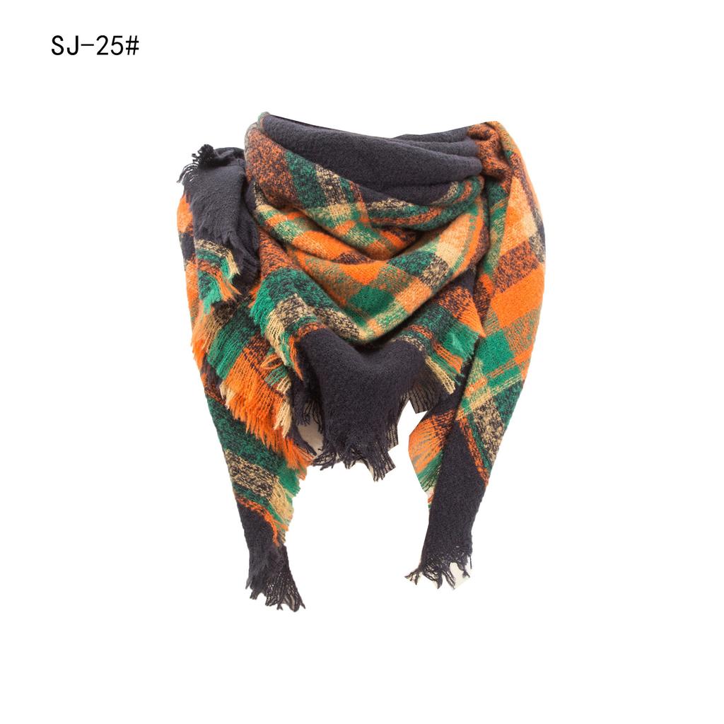 Designe Brand Knitted Spring Winter Women Scarf Plaid Warm Cashmere Scarves Shawls Luxury Neck Bandana Female Pashmina Wrap