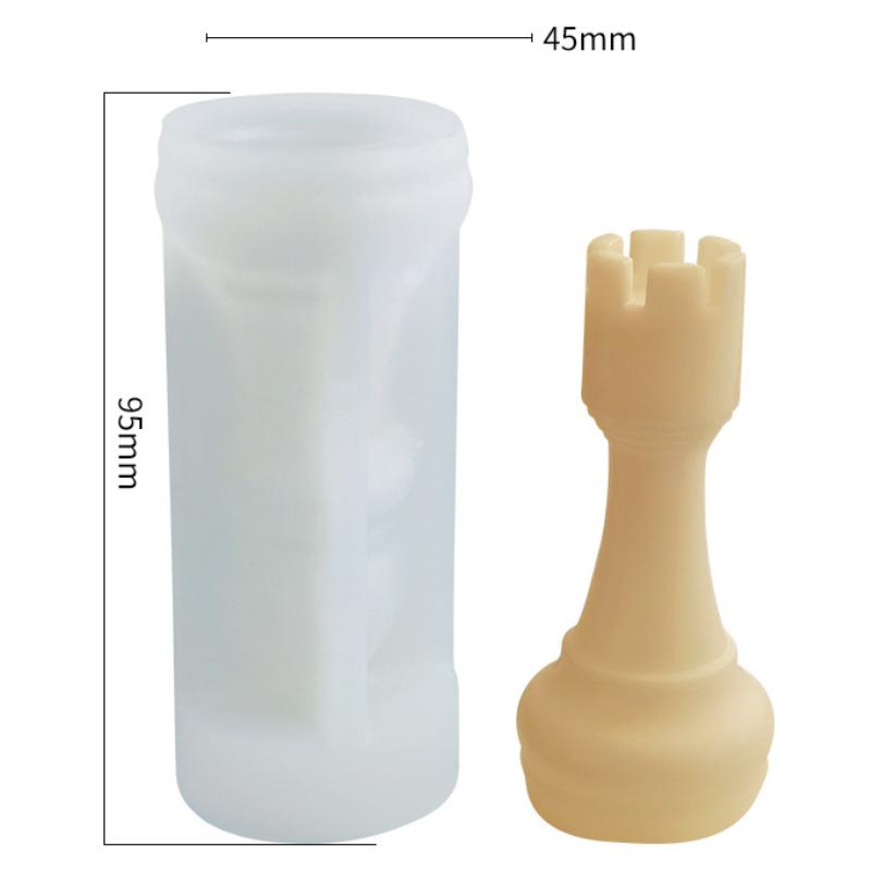 

1 шт. DIY силиконовая форма для свечей, шахматы, 3D-формы из смолы, креативная утварь для выпечки шоколада, набор для домашнего мыла, украшение дома
