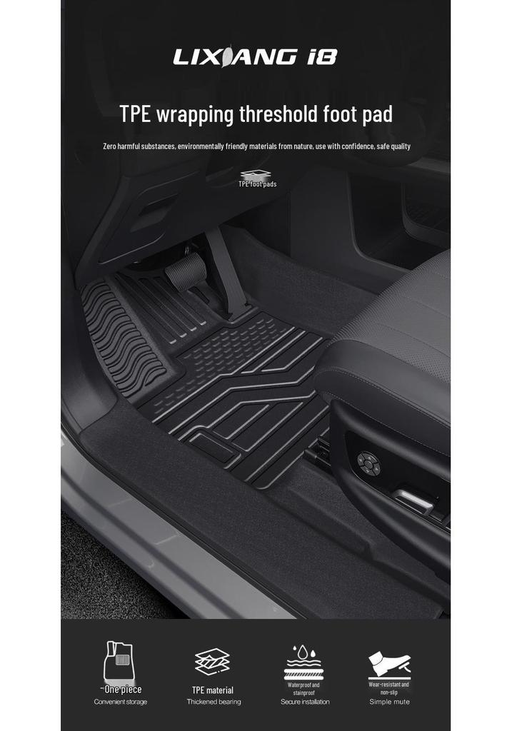 Full Coverage TPE Car Floor Mats for Ideal i8 - Interior Modification & Decoration Accessories