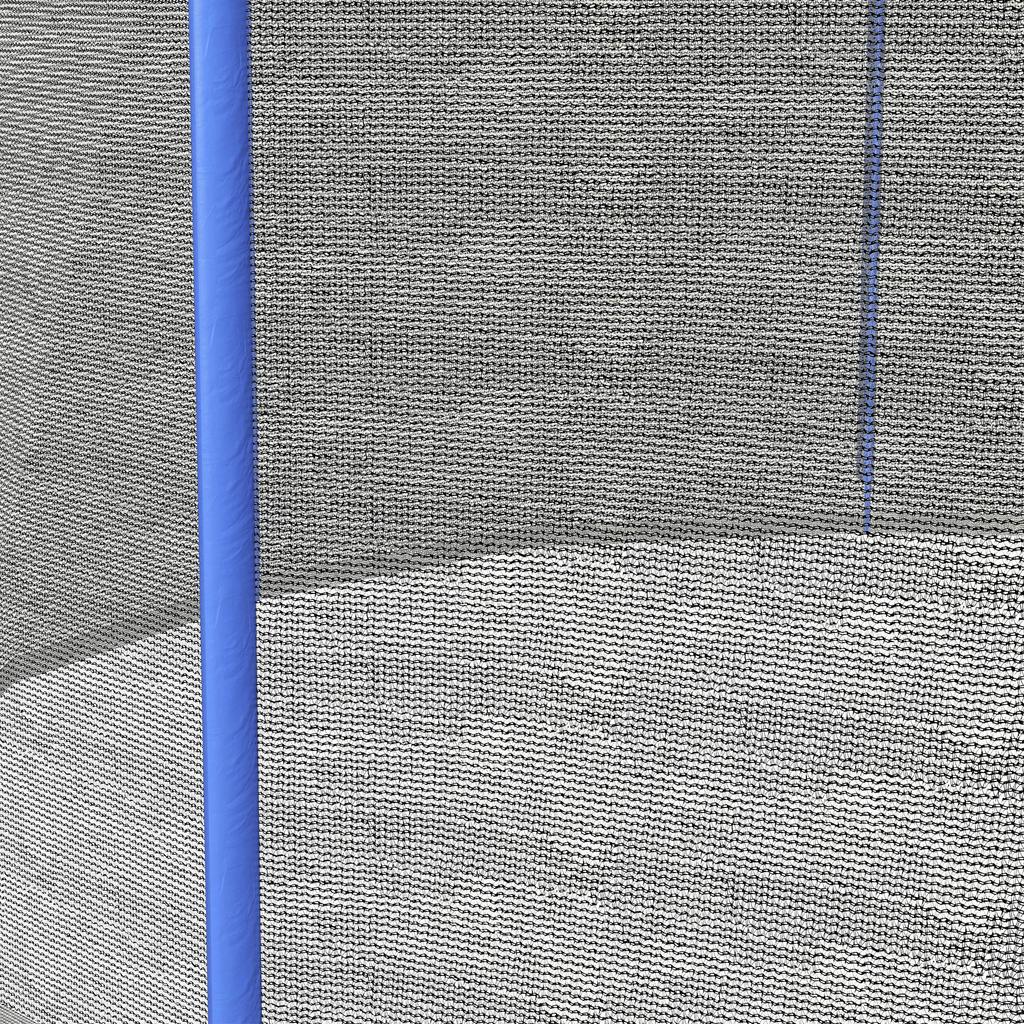 10ft Trampoline Net Replacement with 6 Plastic Pole Covers, Weather-Resistant Trampoline Netting Replacement with Zipped Entrance, Poles Not Included