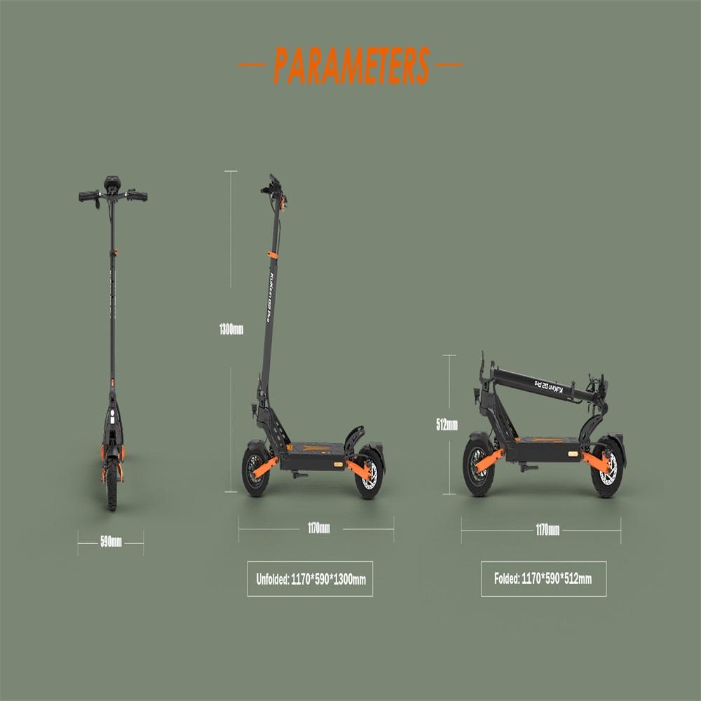 KuKirin G2 Pro (VMP) Elektrická koloběžka 500W Motor 48V 15.6Ah Baterie Dospělá E-koloběžka 9palcová Vakuová pneumatika Městská Dojížděcí E-koloběžka