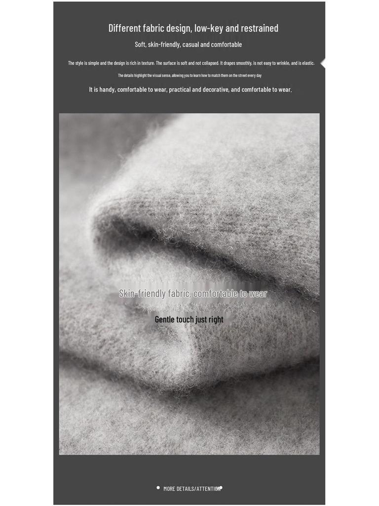 Siping Men's Thick Cashmere Cardigan, Zipper Stand Collar, Warm Knit Outerwear, Business Casual Wool Sweater