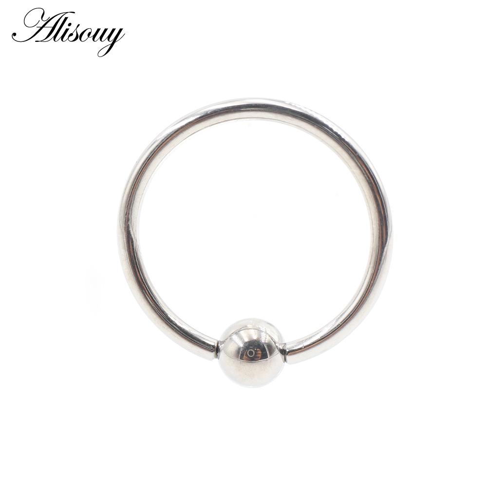 Alisouy 1st G23 Titanium Captive Hoop BCR Ögonbryn Tragus Stängning Bar Läppar Näsringar Öronsegment Piercing Kroppssmycken