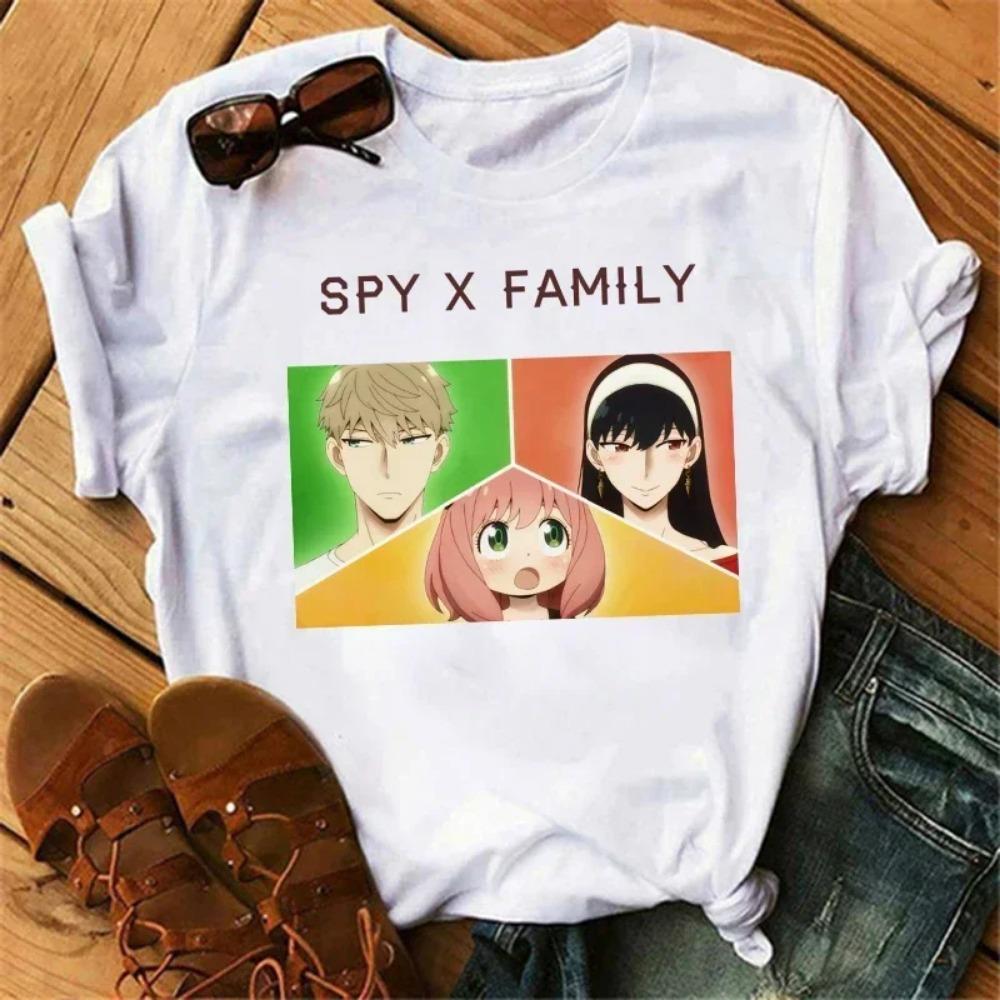 Anime Spy X Family T-shirt Japan Harajuku Fashion Short-sleeved T-shirt Summer Top Kawaii O-neck Women's T-shirt Top