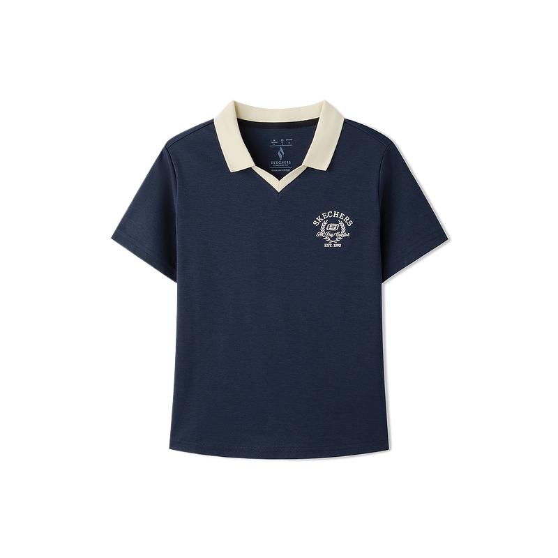 Skechers Breathable Round Neck Short Sleeve Polo Shirt Women tops L226W035-002Z S