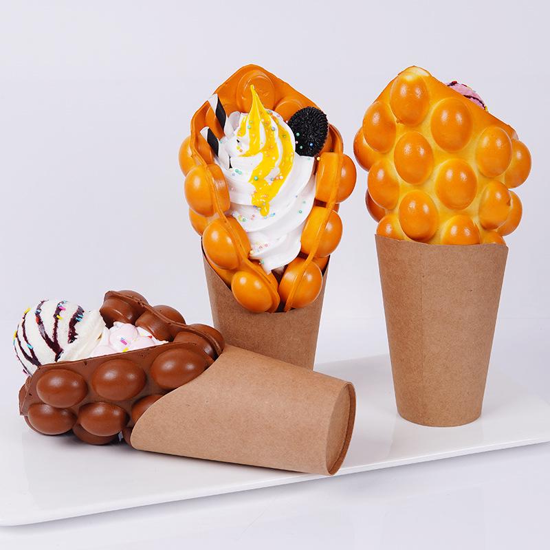 Espositore per Dolci alla Frutta con Waffle all'Uovo in Stile Hong Kong