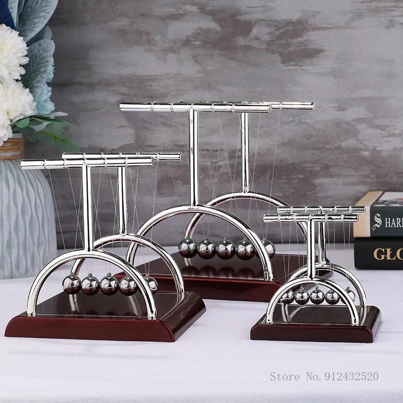 Sfera di Equilibrio in Acciaio Fisica Scienza Pendolo Divertimento Sviluppo Precoce Giocattolo da Scrivania Educativo Regalo, Culla di Newton Grande, Media, Piccola