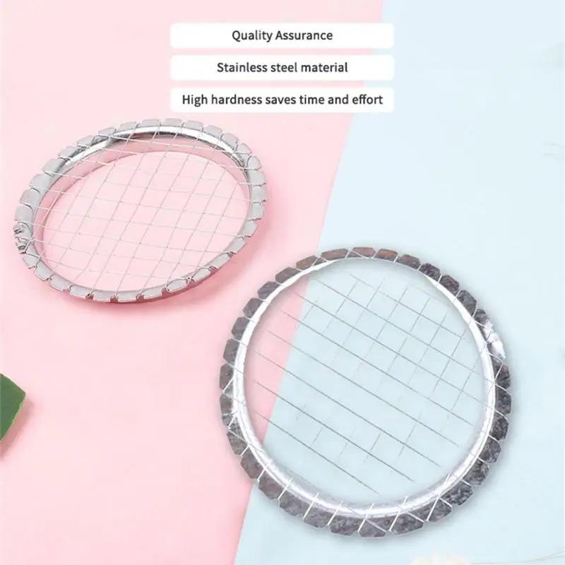 Stainless Steel Egg Slicer Cutter Mesh Grid Vegetable Fruit Chopper Salad Dessert Potato Cube Grid Cutting Kitchen