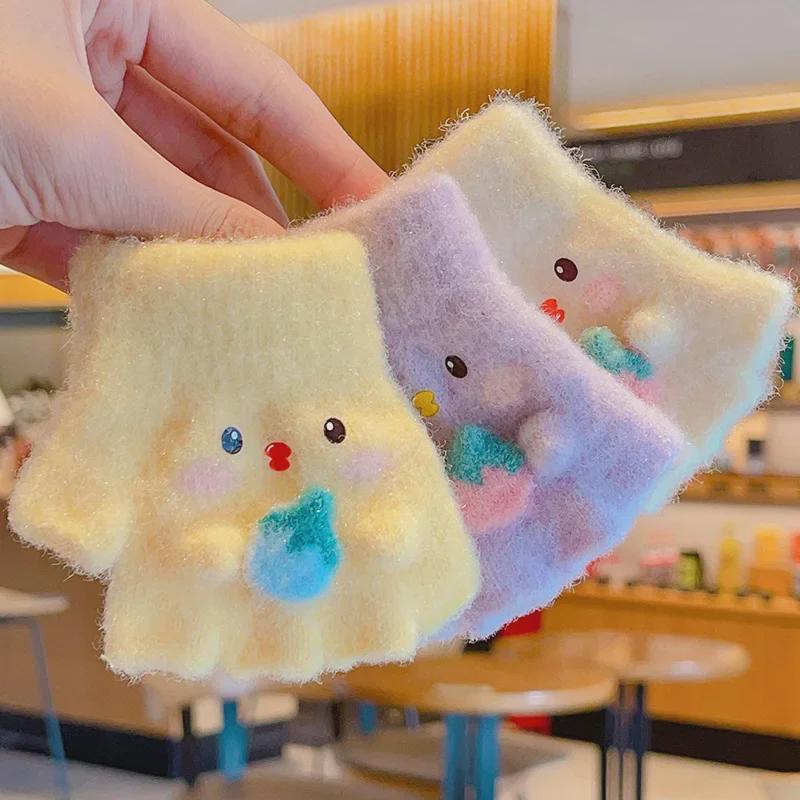 Warm Winter Half-Finger Gloves for Toddlers, Ages 1-3 – Cute Design for Boys and Girls