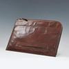 San Giorgio Leather Clutch Glossy Brown with Handle One Size [Triangolo] [Outlet Item] - Italian-made Bag, Leather, Strap, Men's,