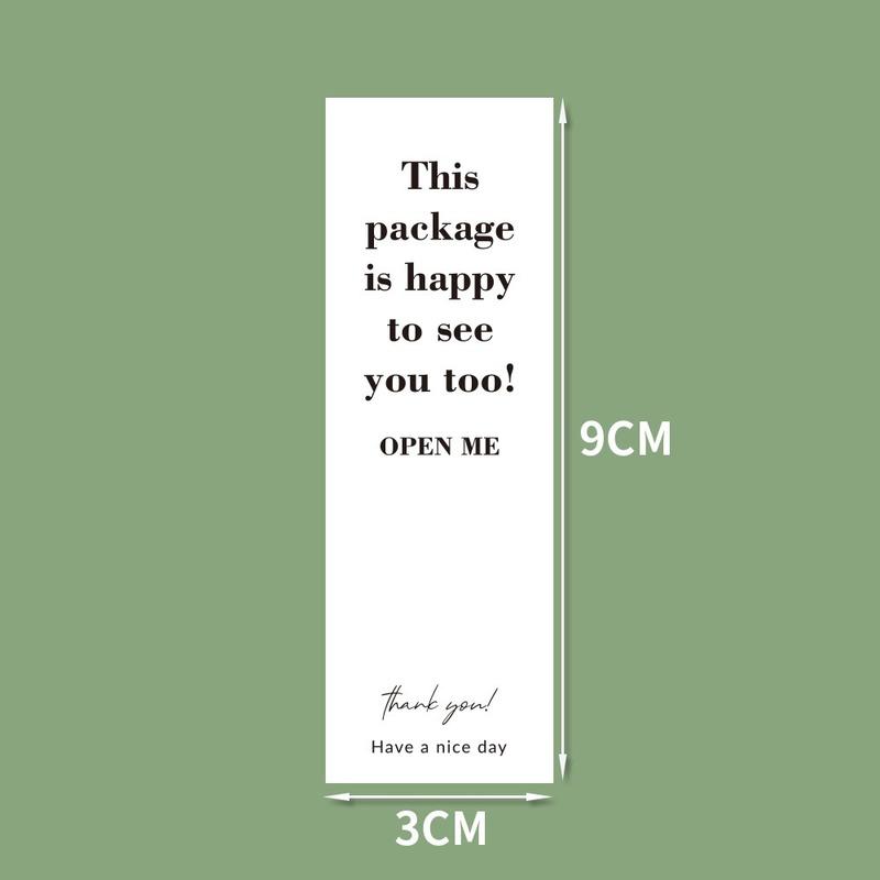 50Pcs  3*9cm Thank You Stickers Seal Labels Small Business Commodity Packaging Sealing Decoration Stickers