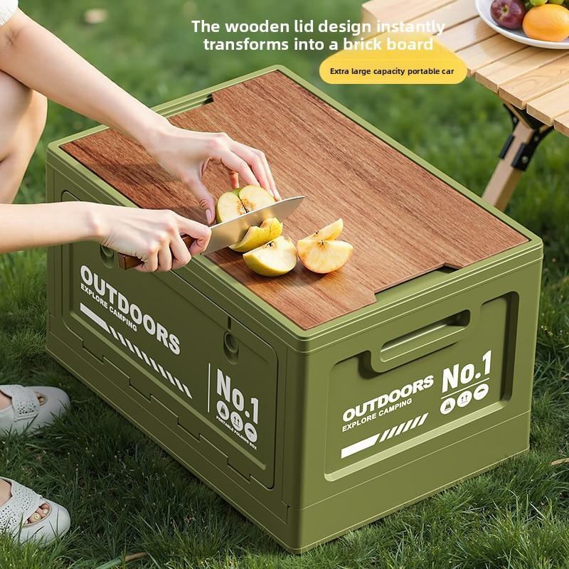 Outdoor Camping Aufbewahrungsbox mit faltbarem Design für Auto-Organizer und Campingausrüstung