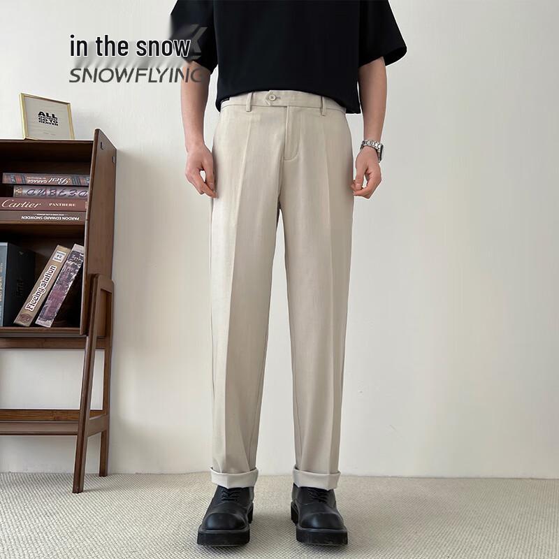 

Xuezhongfei Men s Straight Fit Casual Trousers 36