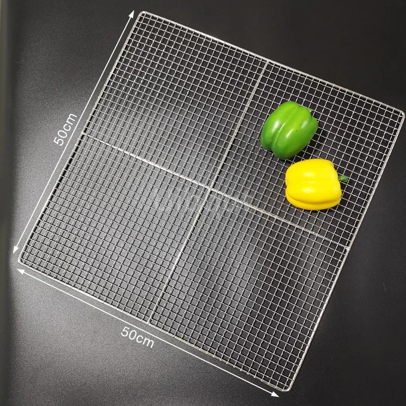 304 Edelstahl Rechteck Quadrat BBQ Netz Maschengrill Antihaft Backmatte Outdoor Grillteil Roste Heißluftfritteuse Gitter Kochen