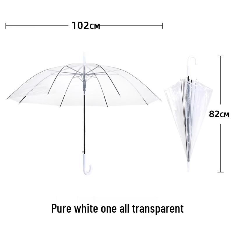 Hand-Painted Transparent Umbrella for Adults & Kids - Extra Large & Durable