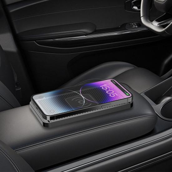 

Wireless Car Charger Pad 20W Fast Charging Mat for Phone Non-Slip Cell Phone Charger Waterproof Anti-Slip Silicone Base Home Travel Wireless Charging USB 30cm